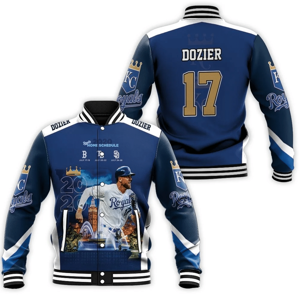 17 Hunter Dozier Kansas City Royals Baseball Jacket for Men Women