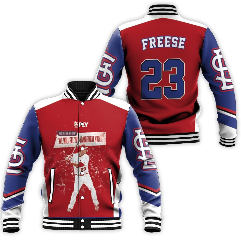 23 St Louis Cardinals Third Baseman David Freese Baseball Jacket for Men Women