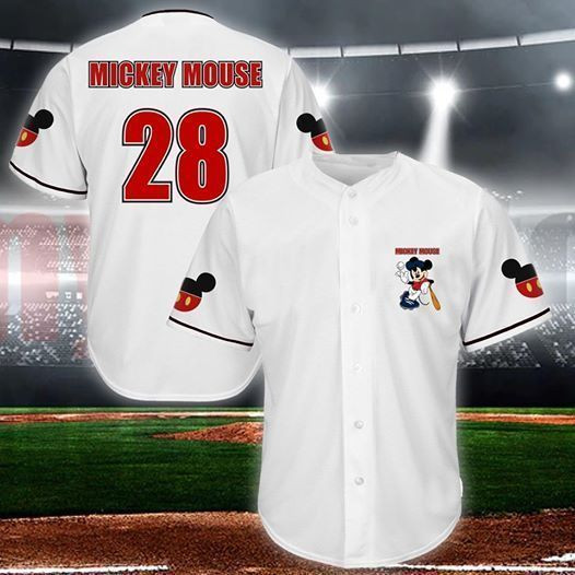 28 Mickey Mouse Player Gift For Lover Baseball Jersey