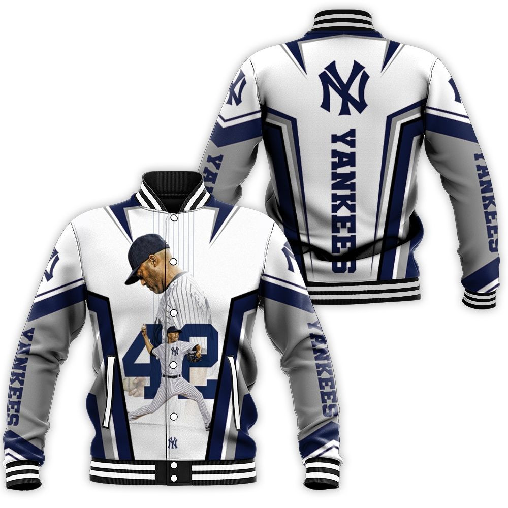 42 New York Yankees Mariano Rivera Baseball Jacket for Men Women
