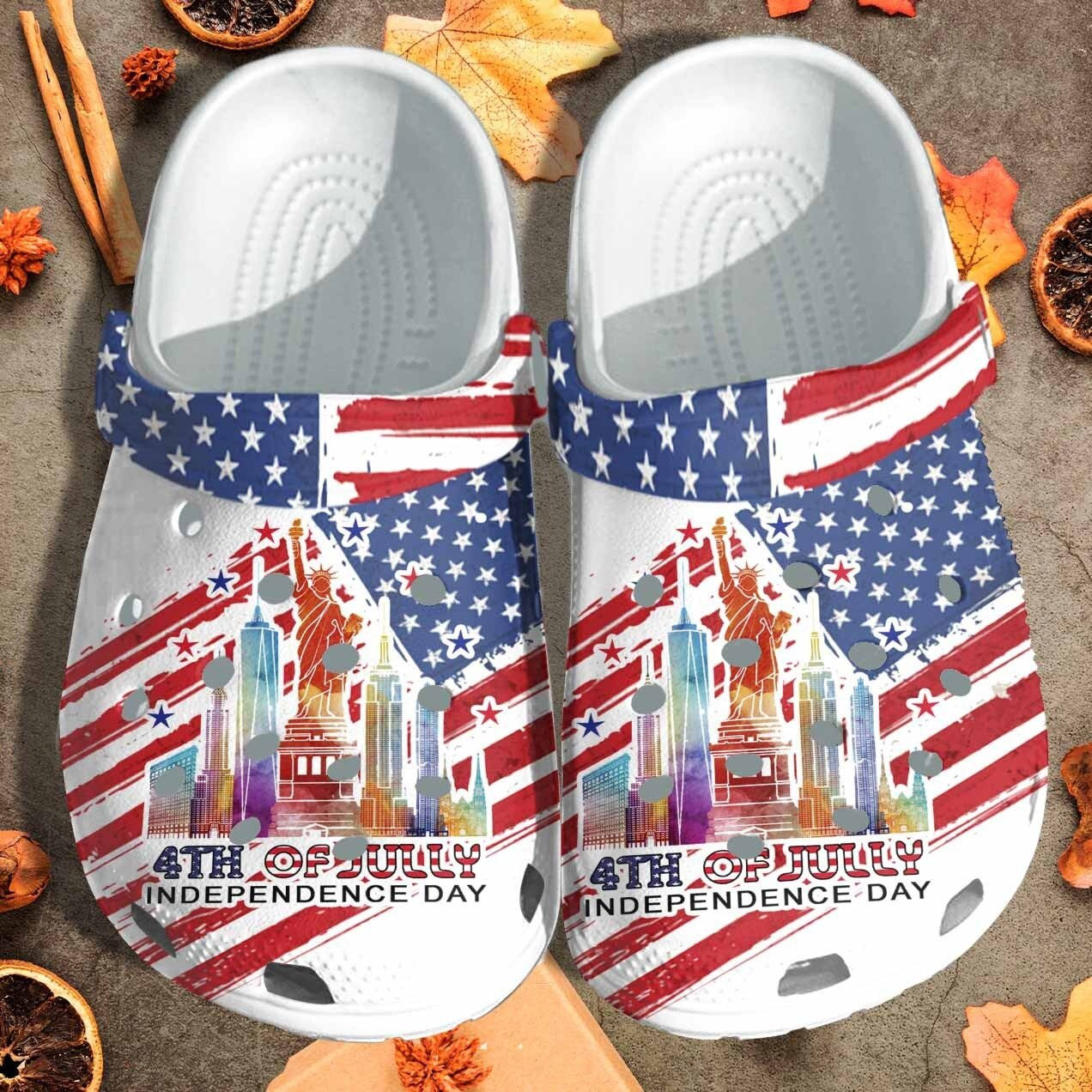 4Th July Independence Day Custom Crocs Shoes Clogs - Liberty Usa Outdoor Crocs Shoes Clogs Birthday Gift