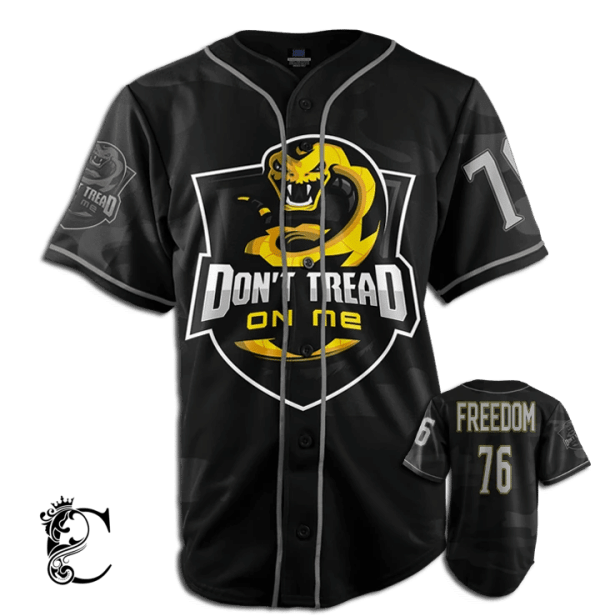 4th of July Dont Tread on Me Baseball Jersey, Unisex Jersey Shirt for Men Women
