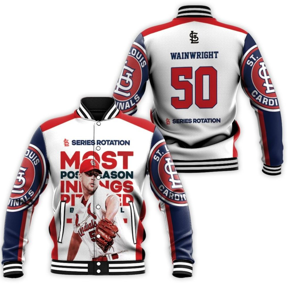 50 Wainwright St Louis Cardinals Baseball Jacket for Men Women