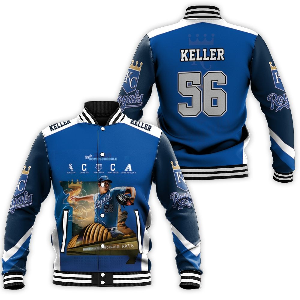 56 Brad Keller Kansas City Royals City Baseball Jacket for Men Women