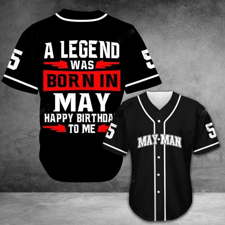 A Legend Was Born Custom Personalized Month 3d Baseball Jersey h, Unisex Jersey Shirt for Men Women
