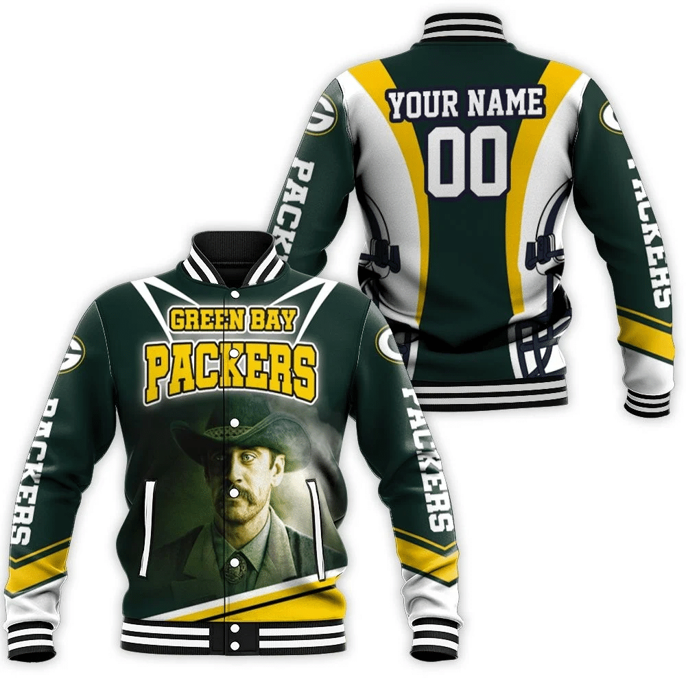 Aaron Rodgers Green Bay Packersposter For Fans Personalized Baseball Jacket for Men Women