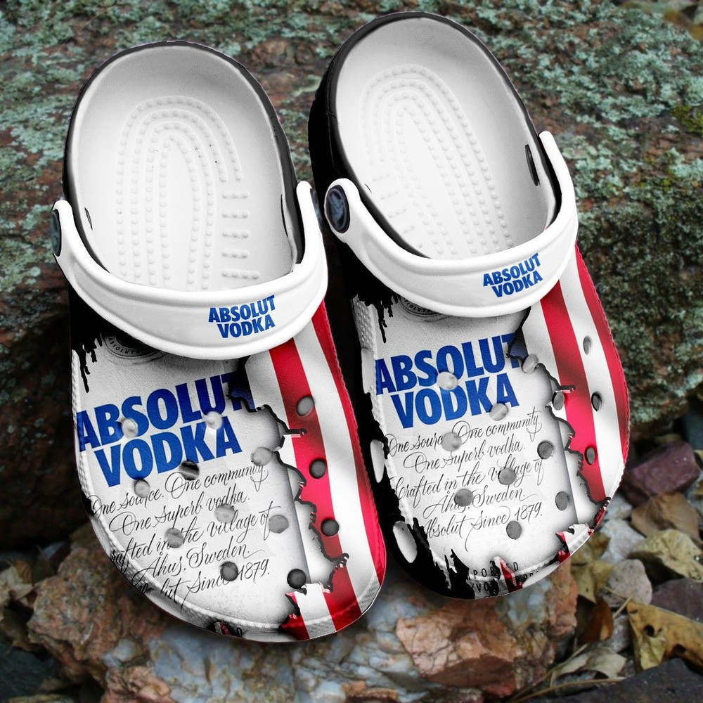 Absolut Vodka Drinking For Mens And Womens Gift For Fan Classic Water Rubber Crocs Clog Shoes Comfy Footwear