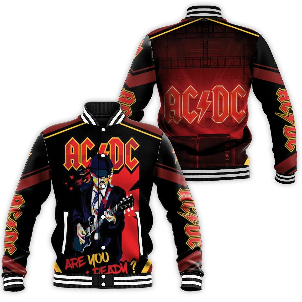 Acdc Angus Young Are You Ready Popart Baseball Jacket for Men Women