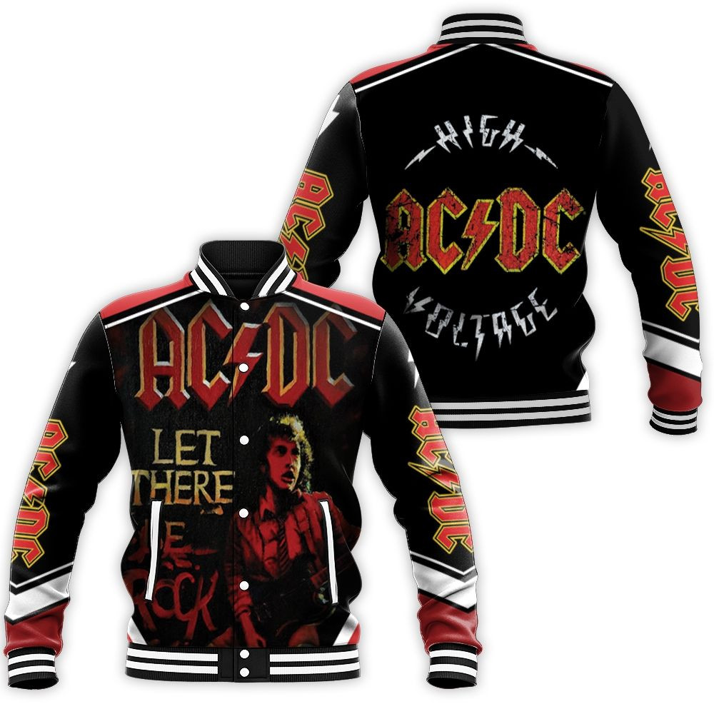 Acdc Angus Young Let There Be Rock Baseball Jacket for Men Women