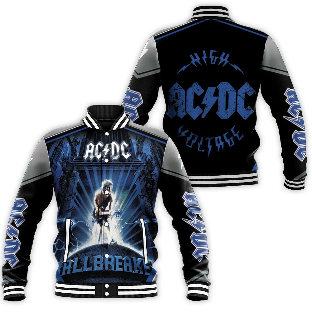 Acdc Ball Break Baseball Jacket for Men Women