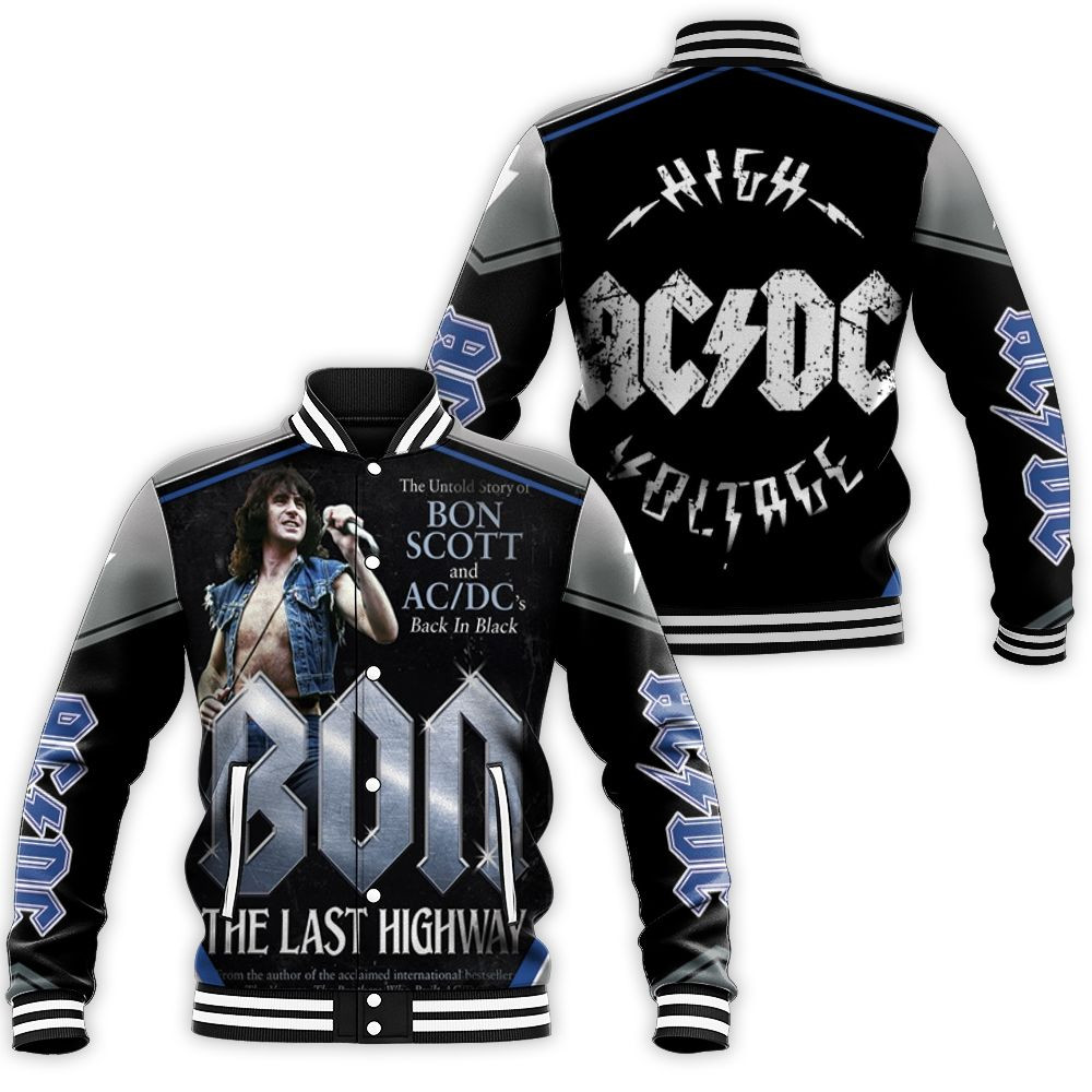 Acdc Bon Scott Bon The Last Highway Baseball Jacket for Men Women