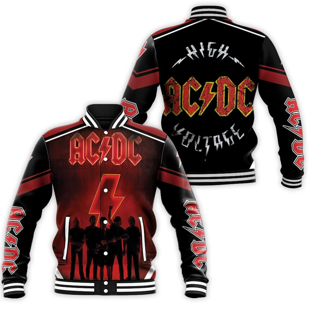 Acdc Pwr Up On Stage Baseball Jacket for Men Women