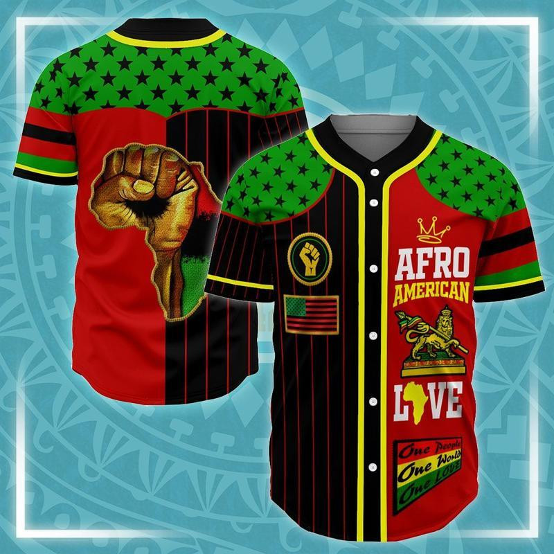 Afro American Love For Juneteenth 3d Personalized 3d Baseball Jersey