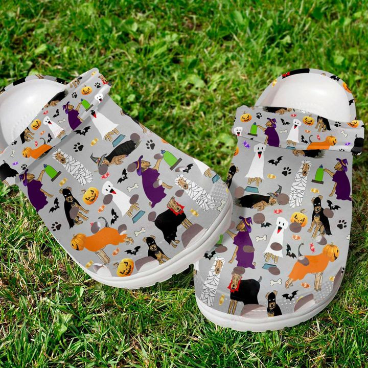 Airedale Terrier Halloween Crocs Classic Clogs Shoes