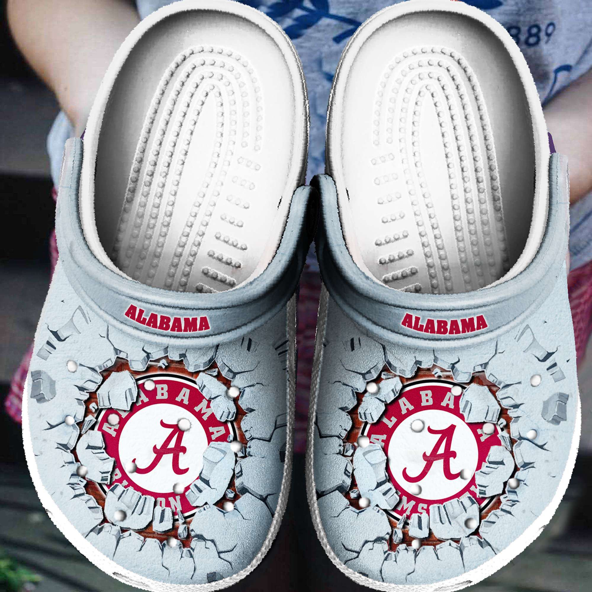 Alabama Crimson Strong Crocs Crocband Clogs