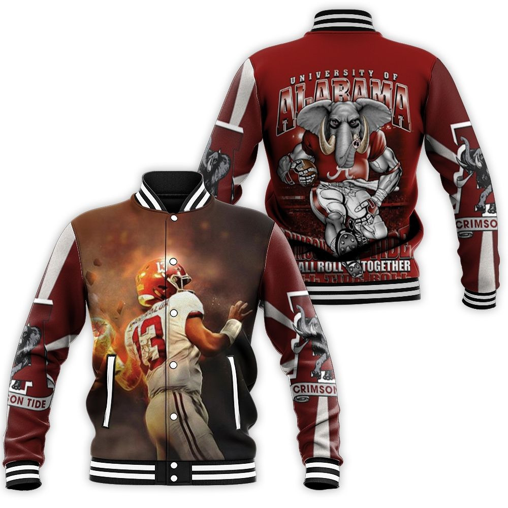 Alabama Crimson Tide Tua Tagovailoa 13 Baseball Jacket for Men Women