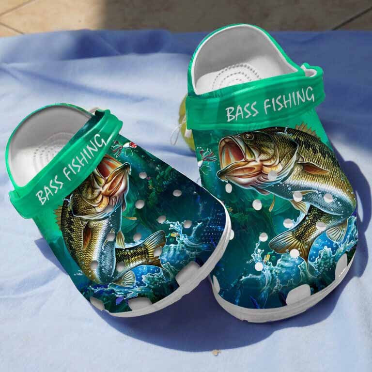 Amazing Bass Fishing Clogs Crocs Shoes Gifts For Fathers Day