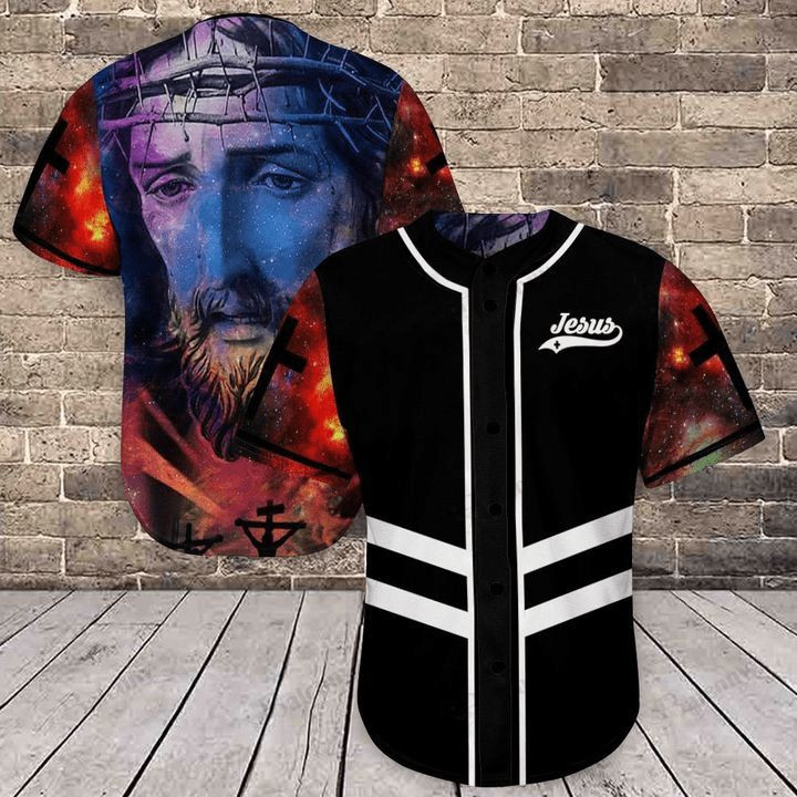 Amazing Galaxy Jesus Personalized 3d Baseball Jersey