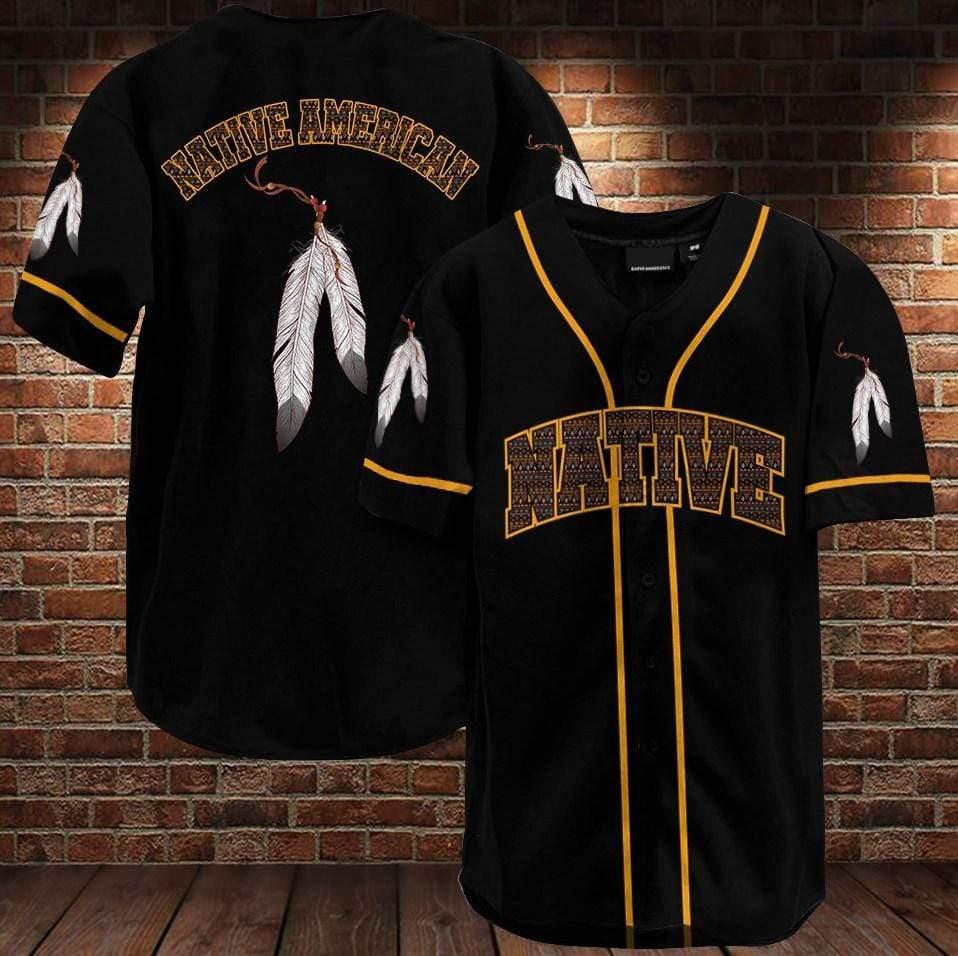 Amazing Native American Feather Personalized 3d Baseball Jersey, Unisex Jersey Shirt for Men Women