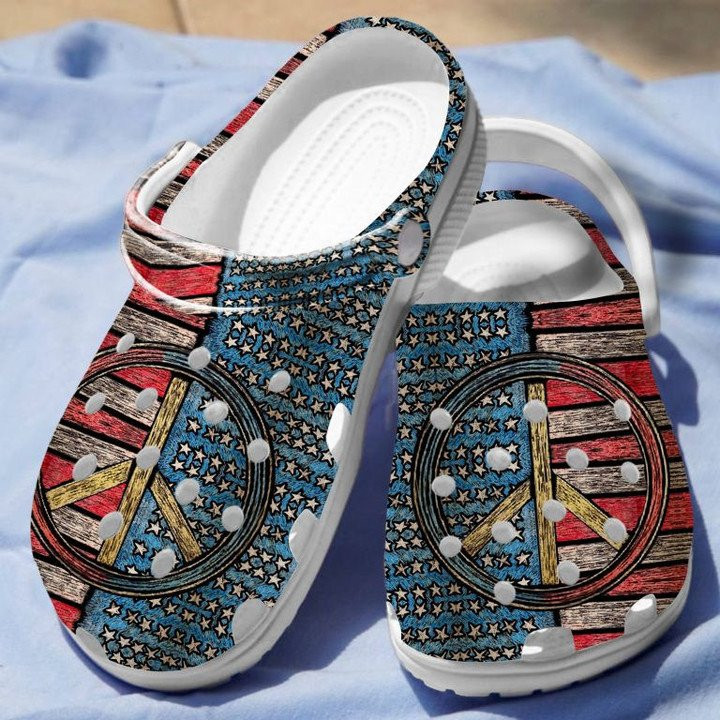 America Hippie Clogs Crocs Shoes Gift For Men Women AHippie