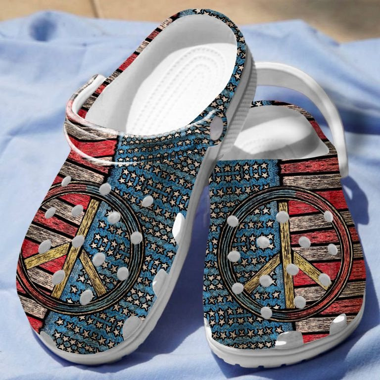 America Hippie Clogs Crocs Shoes Gift For Men Women