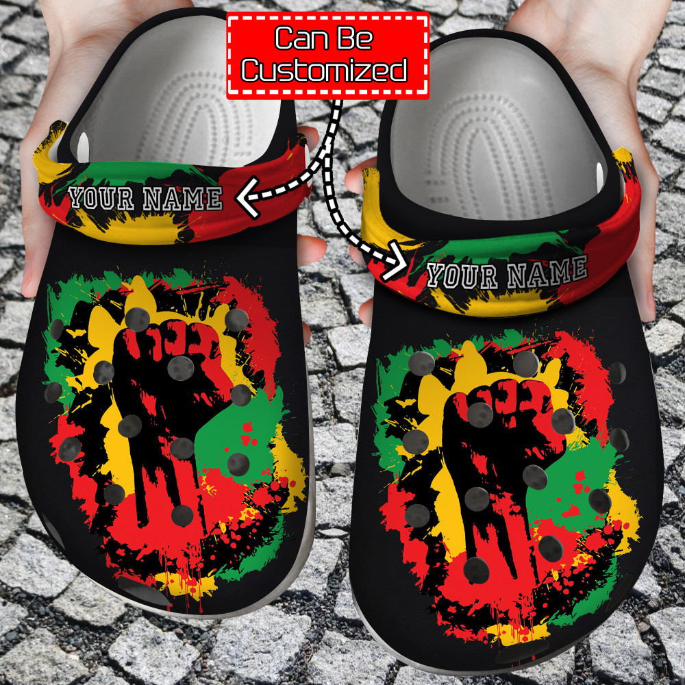 American Crocs - Personalized Black History Month African American Clog Shoes For Men And Women