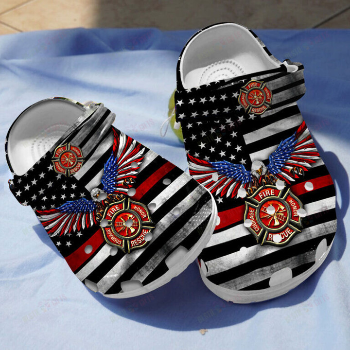 American Firefighter Crocs Classic Clogs Shoes