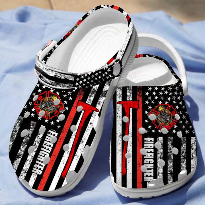 American Firefighter Crocs Classic Clogs Shoes PANCR0114