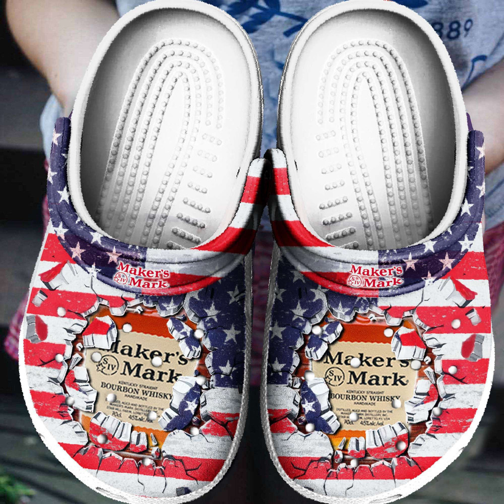 American Flag Makers Mark Rubber Crocs Clog Shoes Comfy Footwear
