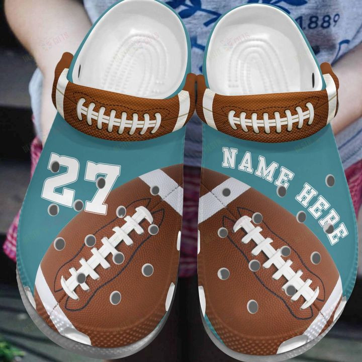 American Football Personalized White Sole Love The Game Crocs Classic Clogs Shoes