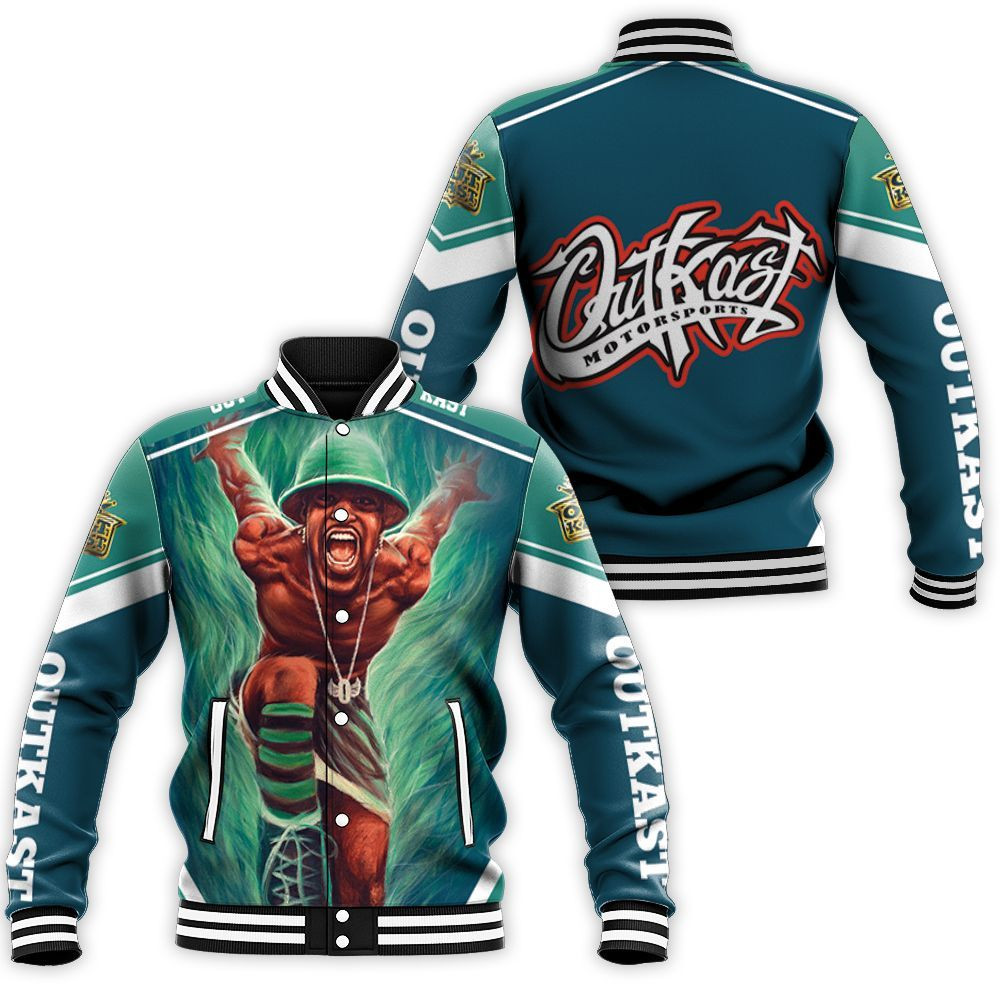 Andre 3000 Outkast Green Baseball Jacket for Men Women