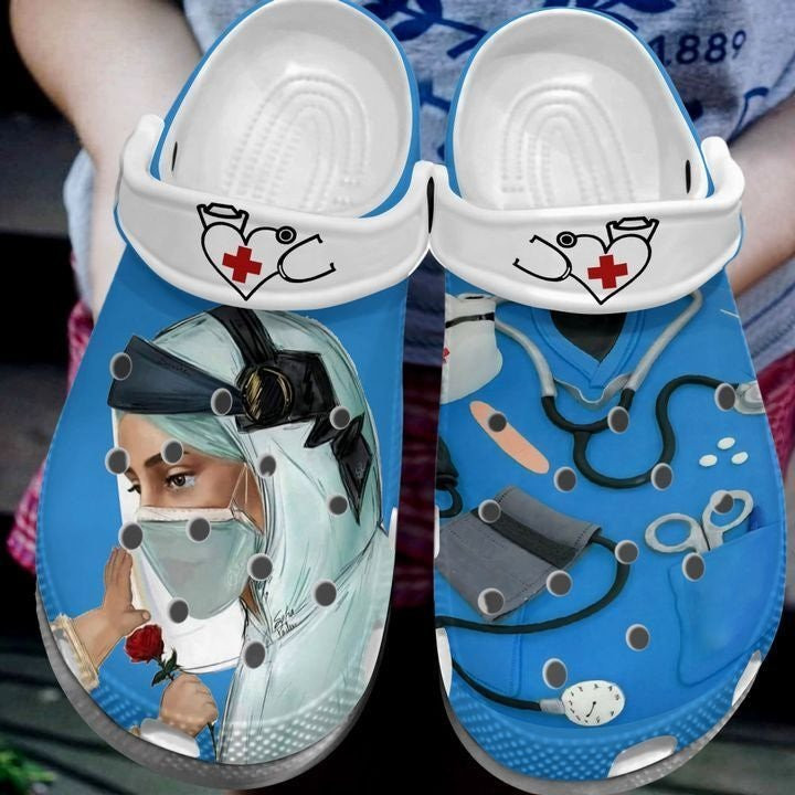 Angel Nurse Shoes - Proud Of Nurse Crocs Clog Birthday Gift For Women Men