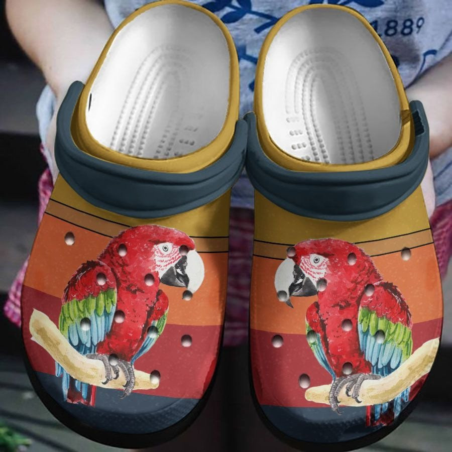 Angry Parrot Crocs Shoes - Animal Crocbland Clog Birthday Gifts For Men Friends