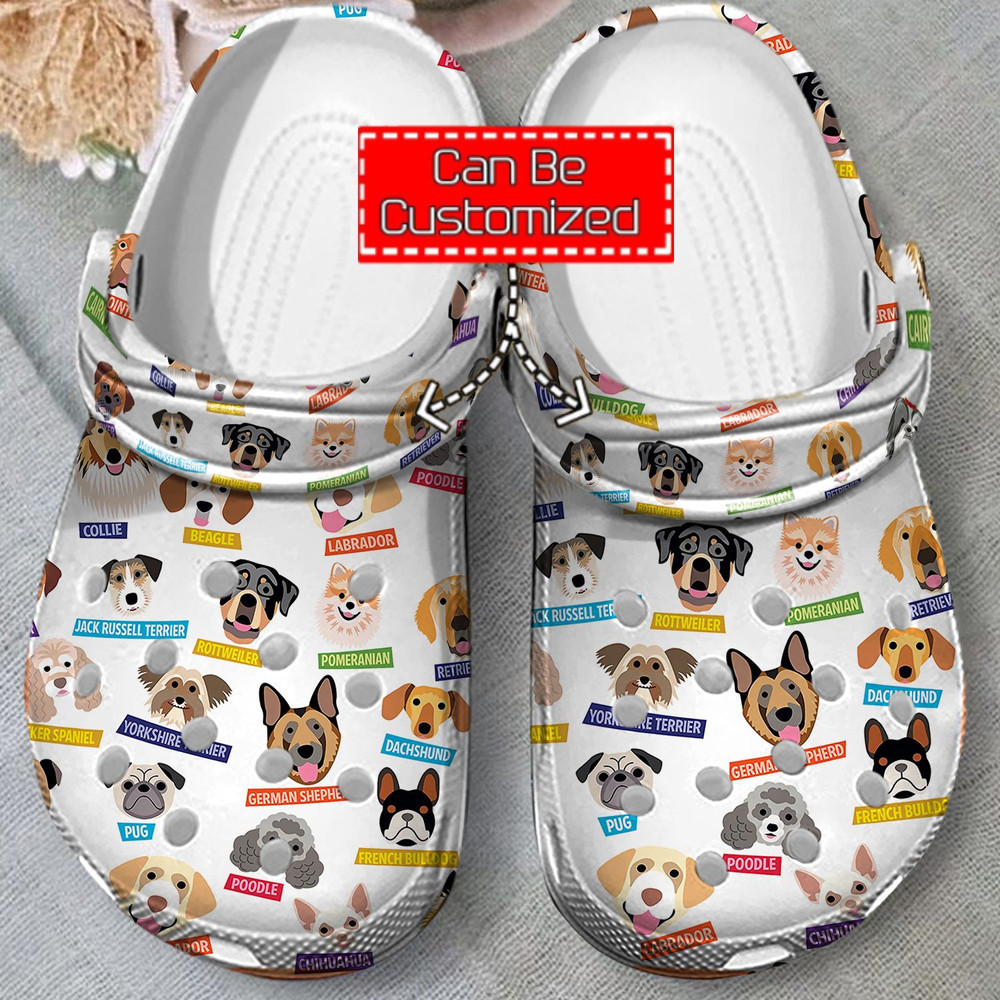 Animal Print Crocs - Personalized Dogs Collection Pattern Clog Shoes For Men And Women