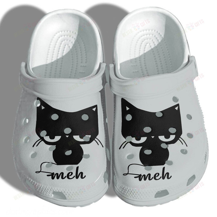 Anime Black Cat Meh Meh Funny Crocs Classic Clogs Shoes