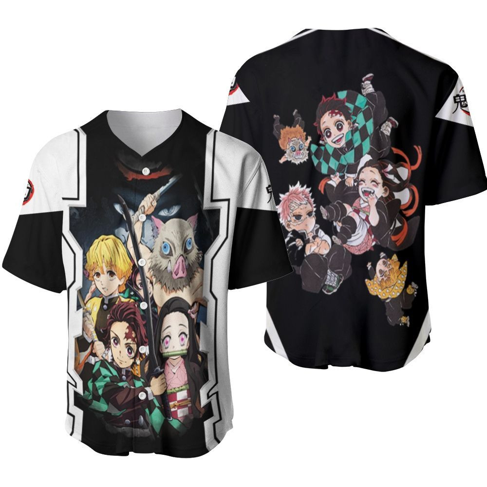 Anime Kimetsu No Yaiba Poster Gift For Lover Baseball Jersey, Unisex Jersey Shirt for Men Women