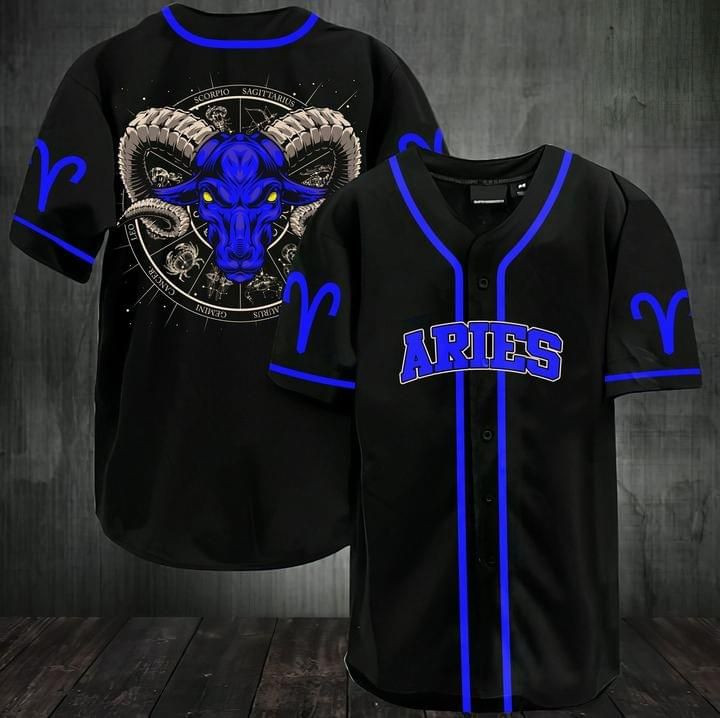 Aries Astrological Signs Gift For Lover Baseball Jersey