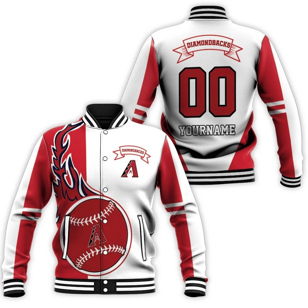 Arizona Diamondbacks 3d Personalized Baseball Jacket for Men Women