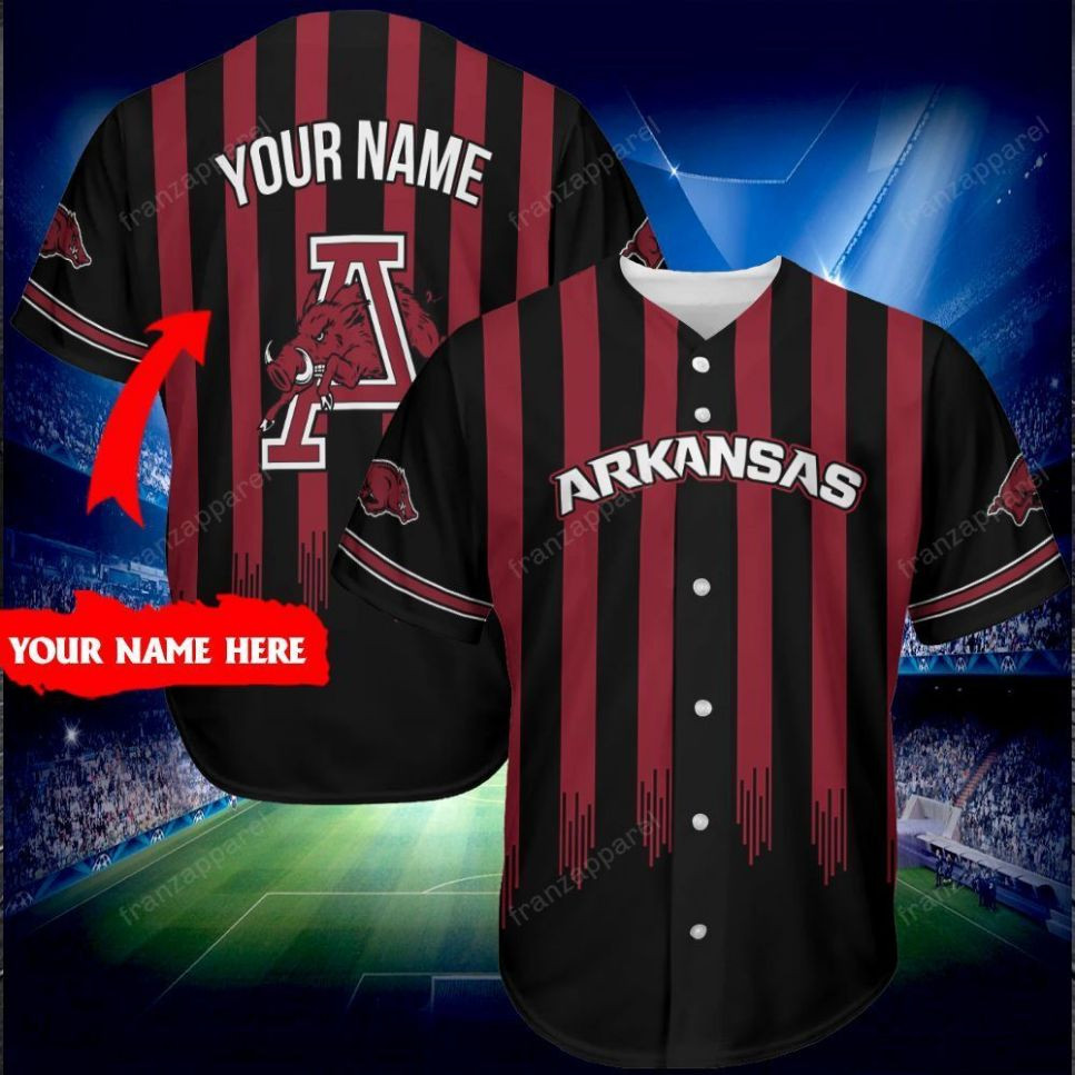 Arkansas Razorbacks Personalized Baseball Jersey 273