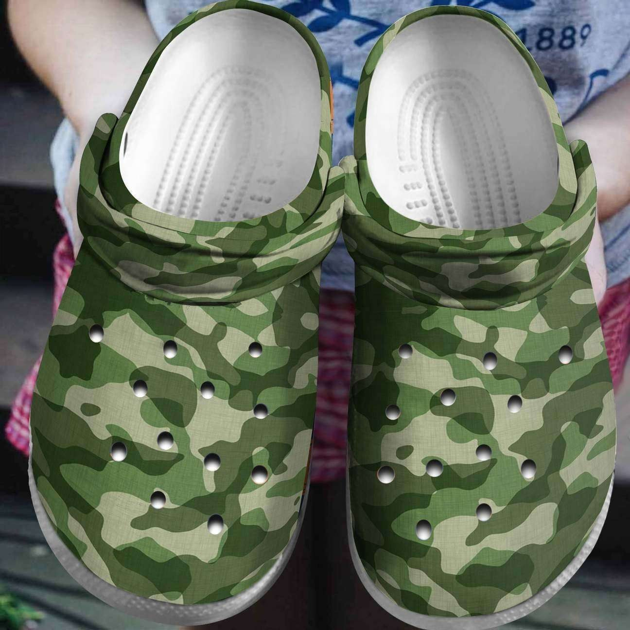 Army Crocs Crocband Clogs