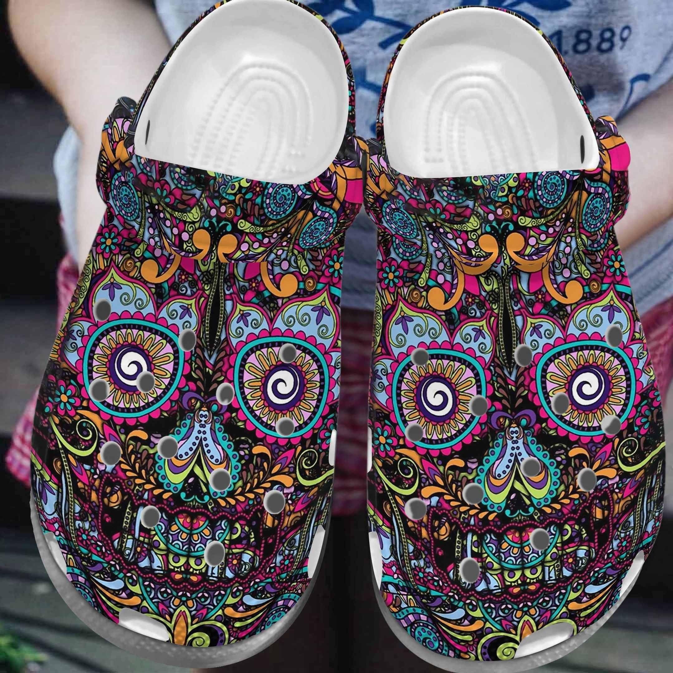 Art Flower Face Shoes – Artist Crocs Clog Birthday Gifts For Women Daughter