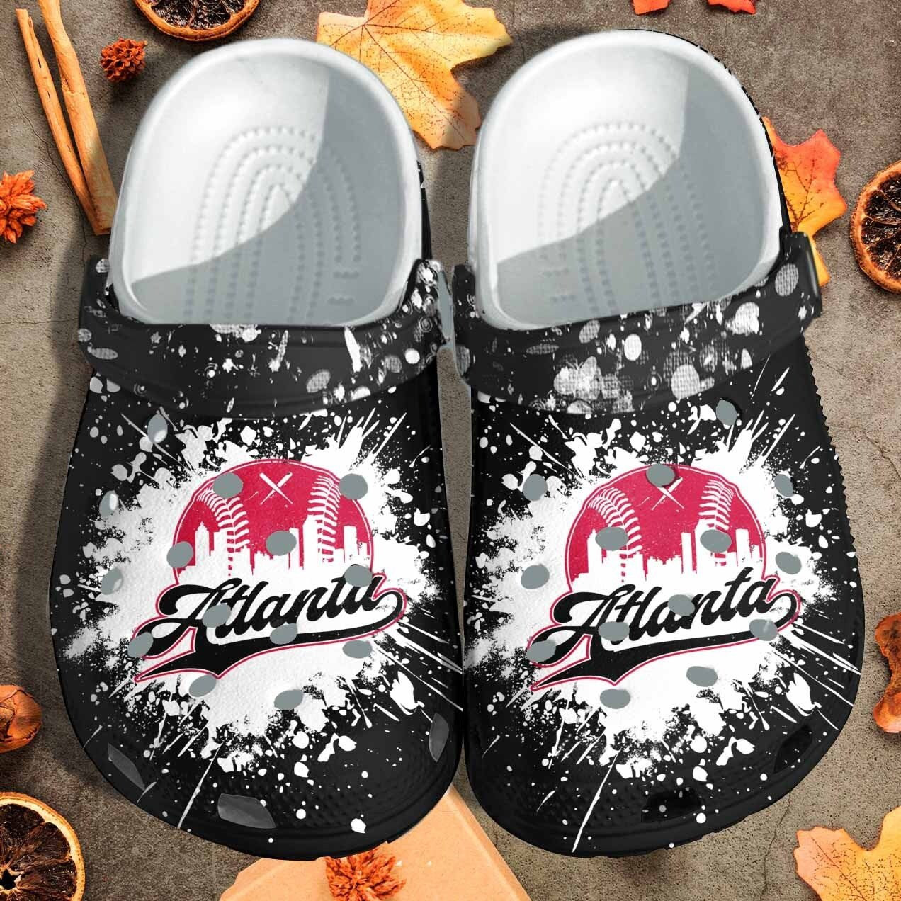 Atlanta Baseball Custom Crocs Shoes Clogs - Sport Beach Crocs Shoes Clogs Birthday Gift For Men Women