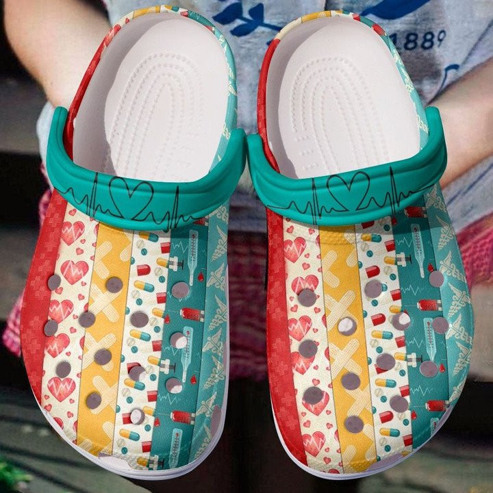 Attractive Nurse Pattern Shoes Doctor Crocs Clog Gift For Women Men
