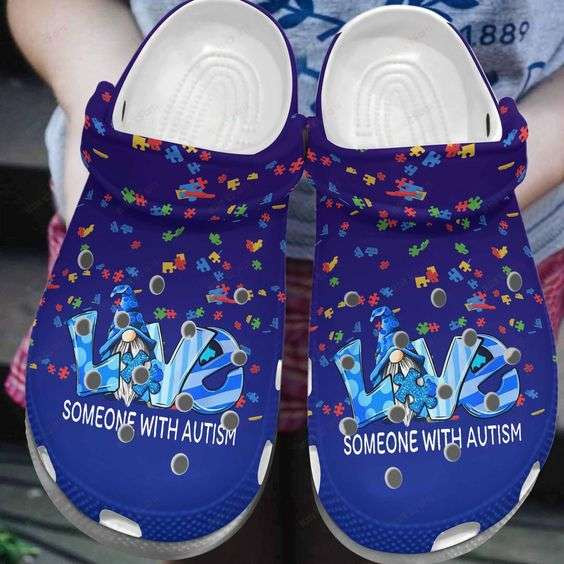 Autism Awareness Day Gnome Love Someone With Autism Crocs Crocband Clog Shoes