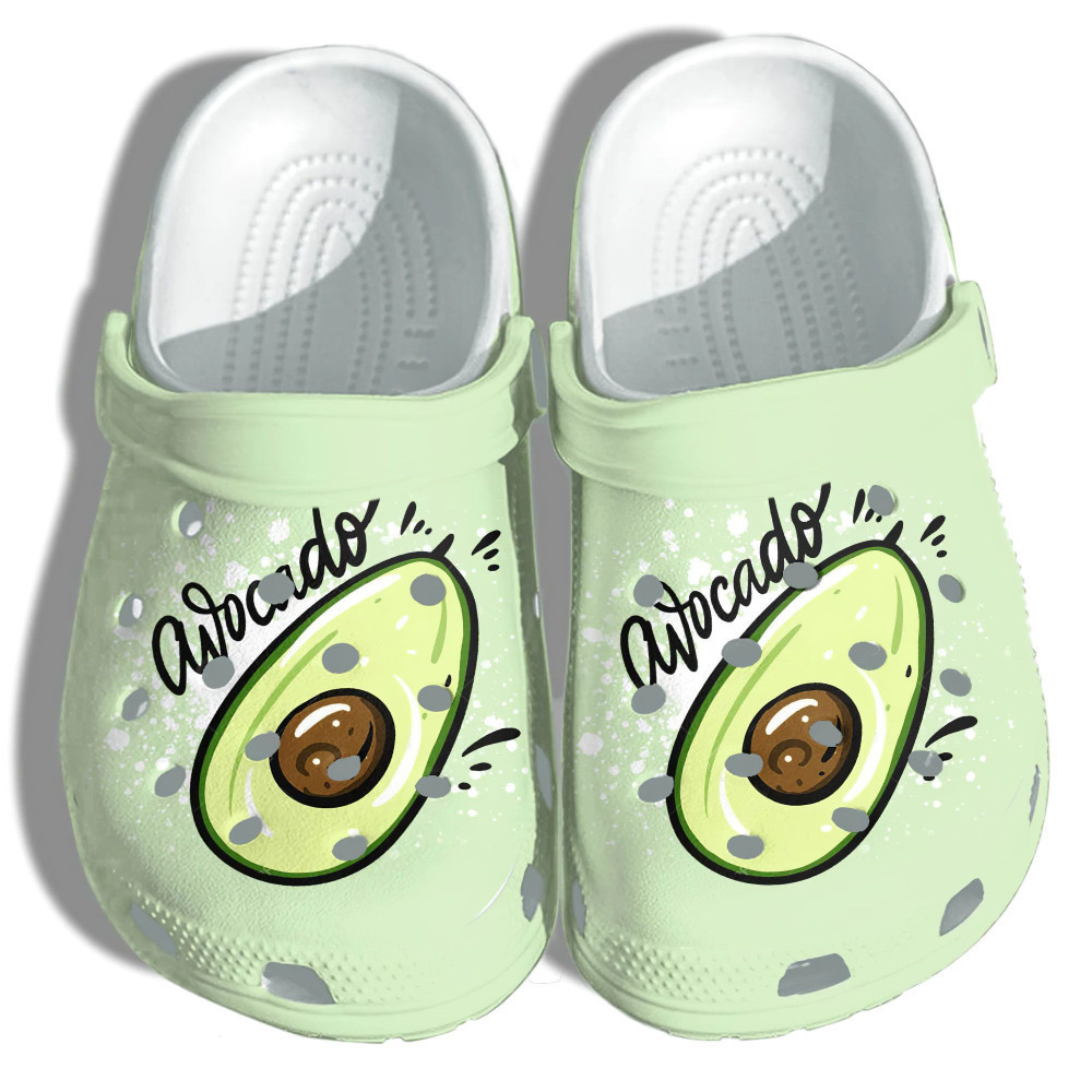 Avocado Cute Funny Rubber Crocs Clog Shoes Comfy Footwear