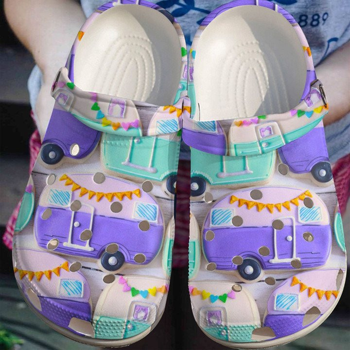 Baby Camper Shoes Lovely Purple Car Crocs Clog