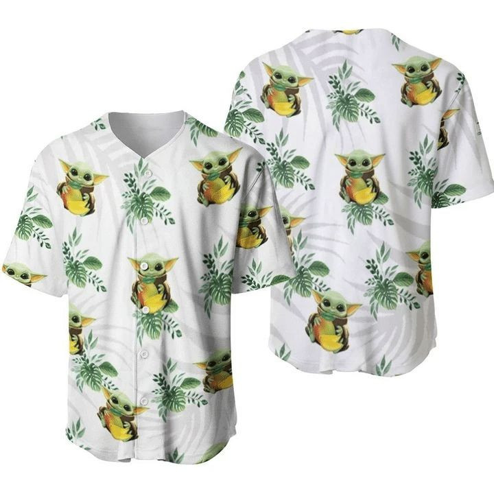 Baby Yoda Peaches Hawai 456 Gift For Lover Baseball Jersey, Unisex Jersey Shirt for Men Women