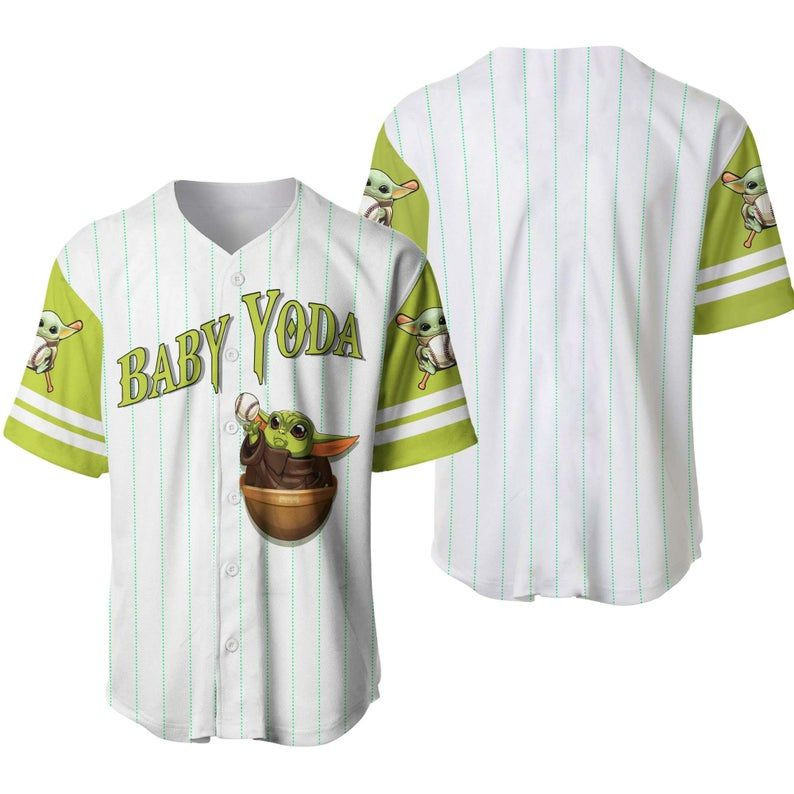Baby Yoda Star Wars Baseball Jerseyer Jersey, Unisex Jersey Shirt for Men Women
