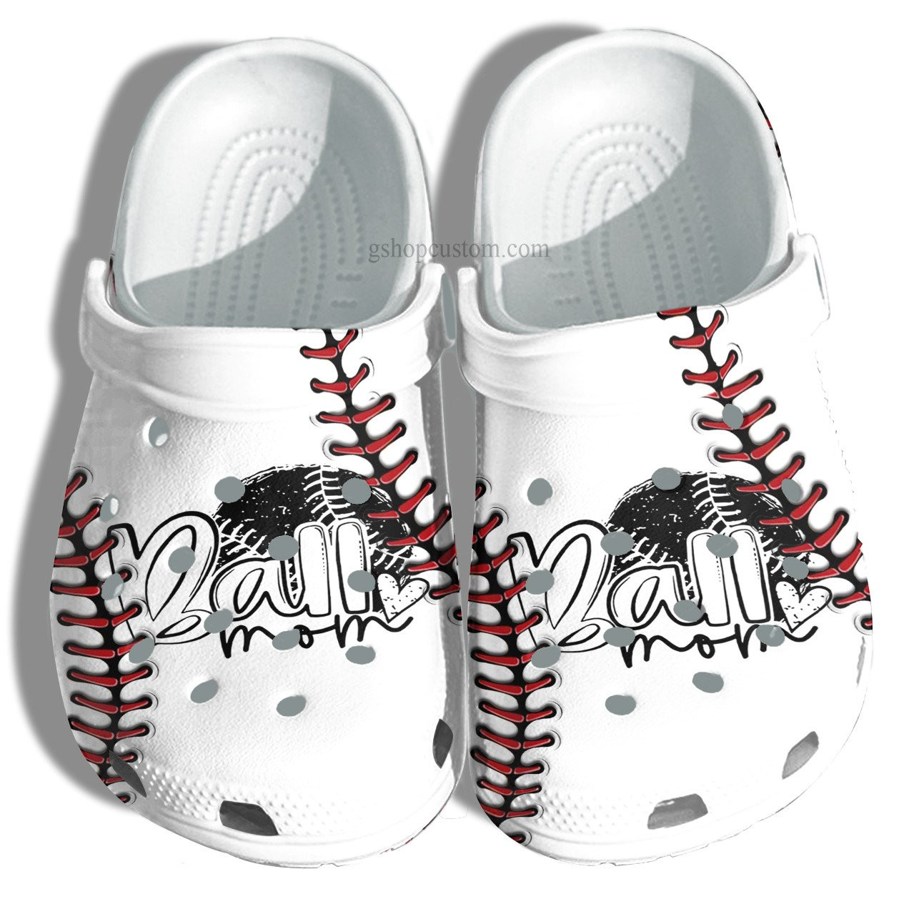 Ball Mom 3D Baseball Line Croc Shoes Gift Mother- Cool Baseball Line Crocs Shoes Gift Grandma