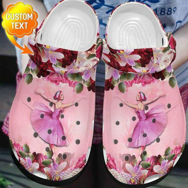 Ballet Flower Personalized 102 Gift For Lover Rubber Crocs Clog Shoes Comfy Footwear